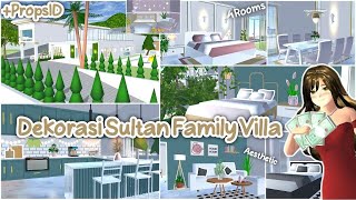 Dekorasi Sultan Family Villa Aesthetic ✨🌼 + PropsID : Sakura School Simulator