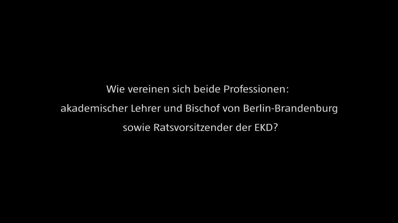 Wolfgang Huber: Wie vereinen sich beide Professionen: akademischer Lehrer u Bischof?