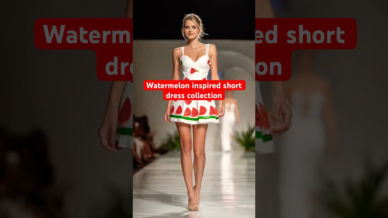 Water melon inspired short dress collection 