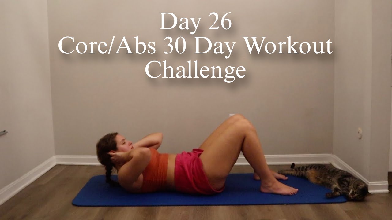 Day 26 Core and Abs 30 Day Workout Challenge - 9 Mins Pilates and Body Weight At Home No Equipment
