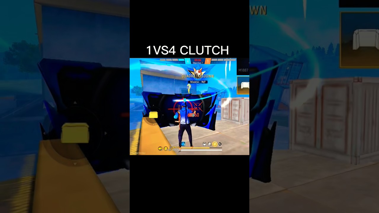 1vs4 clutch😱 