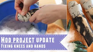BJD mod project update: Fixing and modifying knees and hands