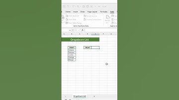 Dropdown List I How to create a dropdown list  #excel #shorts #viralyoutubeshorts2024 #Data_Analyze