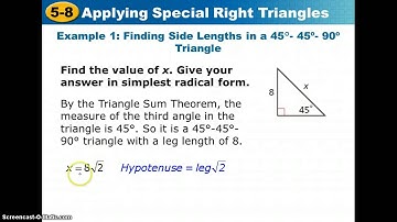 5_8 Applying Special Right Triangles DAY 1