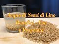 Acqua di Semi di Lino | Benefici, Uso e Proprietà