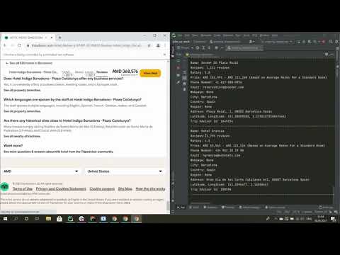 Trip Advisor scraping script for hotels and restaurants filtered by any criteria.