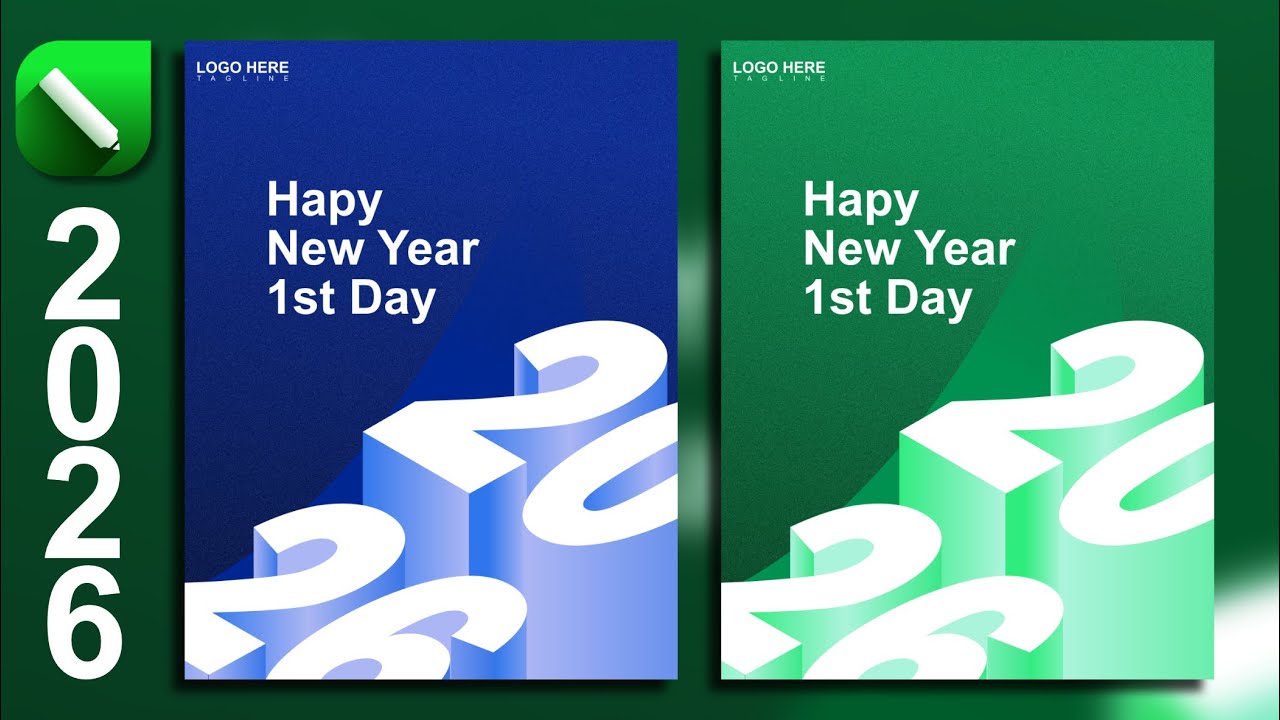 Создание новогоднего постера 2026 года в CorelDRAW | Пошаговая инструкция