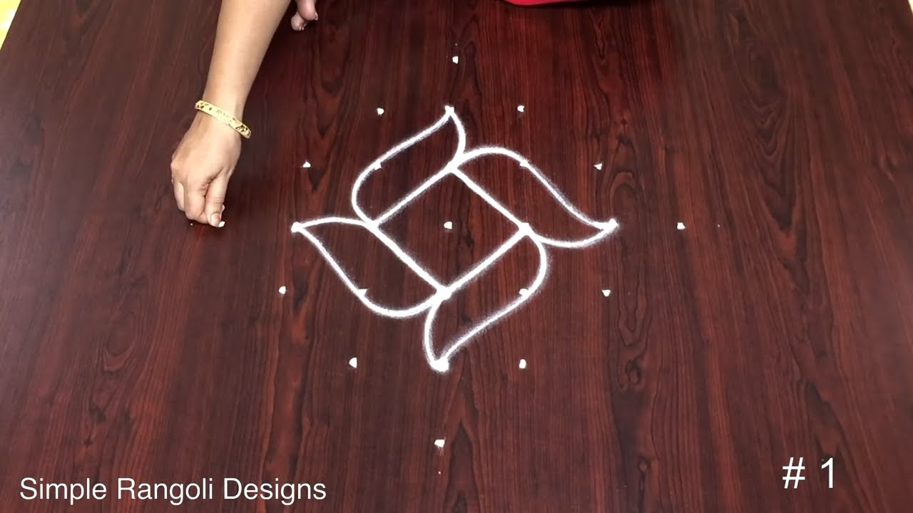 Simple Navratri Rangoli Designs