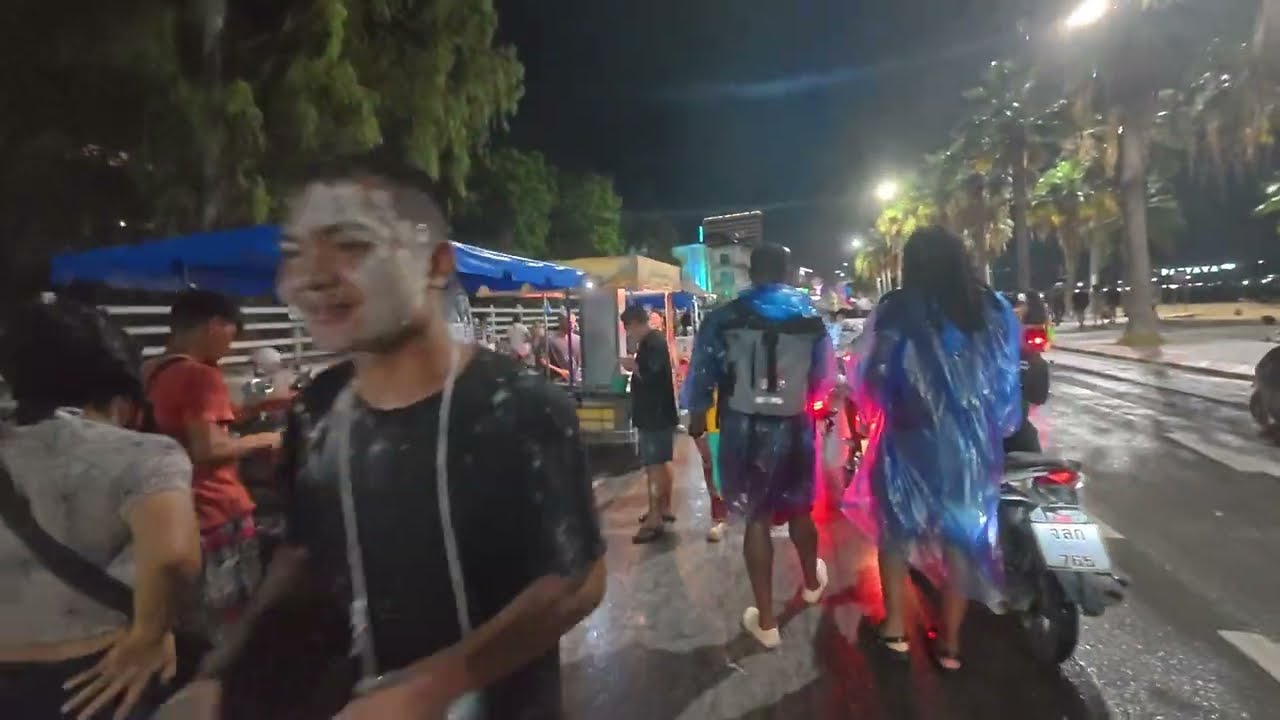 Pre-Songkran Madness at Pattaya Beach 🌊 | Pattaya Night Market Street 🇹🇭
