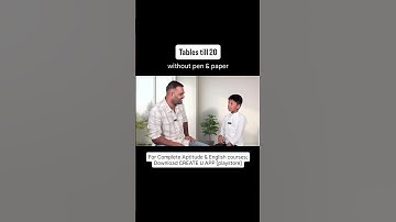 Tables till 20 without pen and paper | CREATE U APP | Crisna Chaitanya Reddy