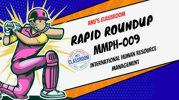 IGNOU MBA | MMPH 009 | Internationaal Human Resource Management | Snel overzicht