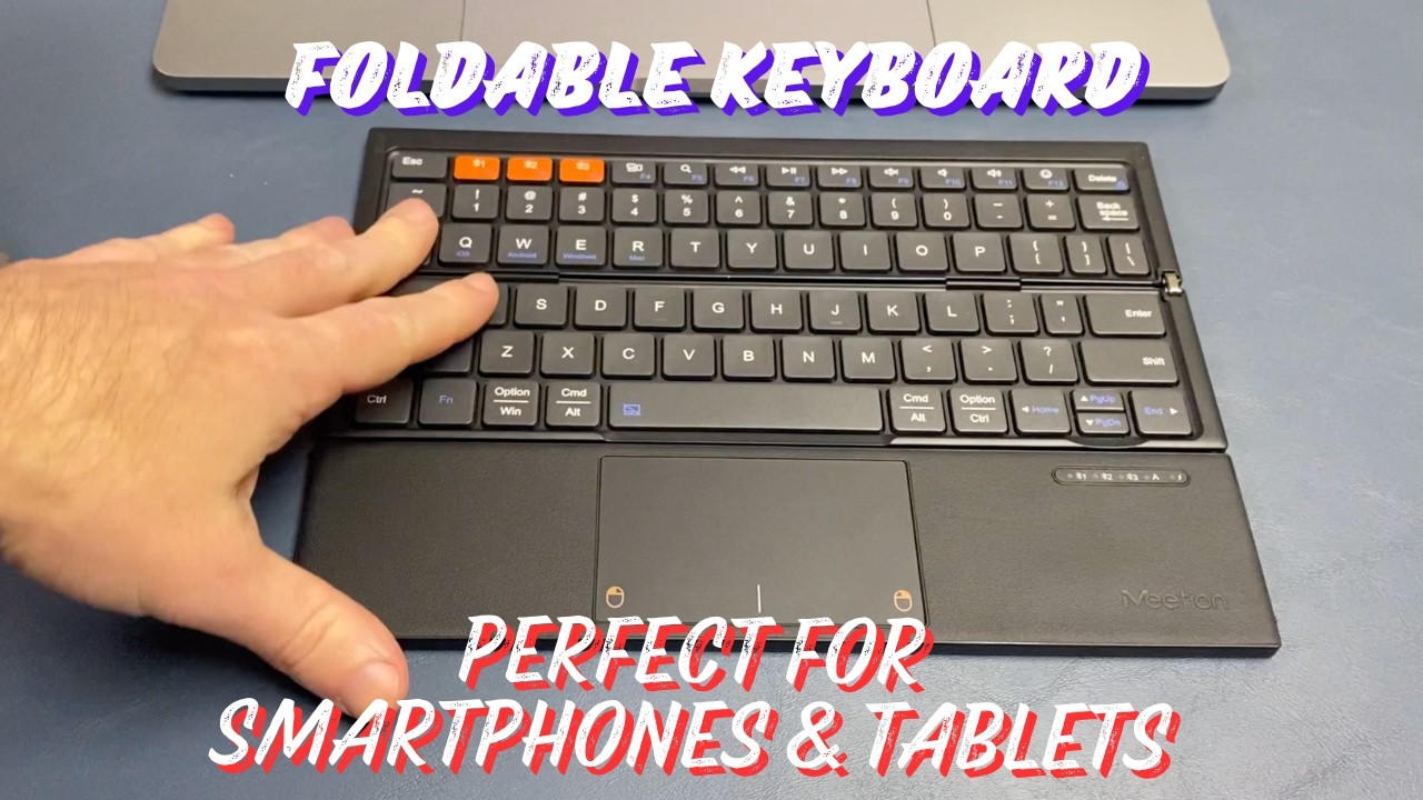 Foldable Wireless Keyboard with Trackpad - perfect for tablets and smartphones