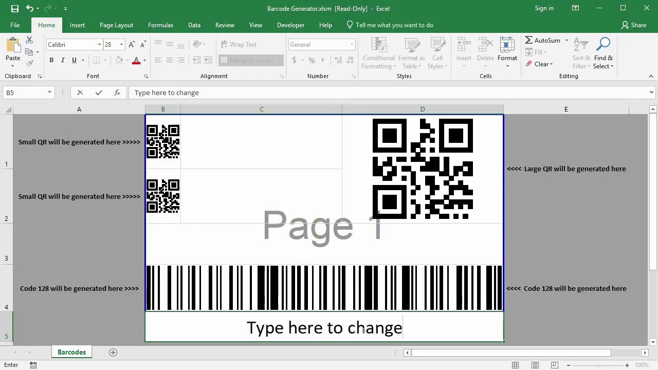 Qr Code Generator For Excel Free Vb Macro