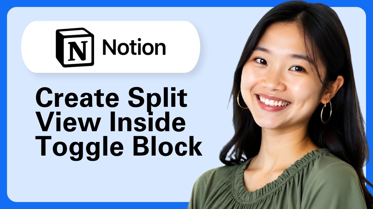 How To Create Split View Inside Toggle Block In Notion - YouTube
