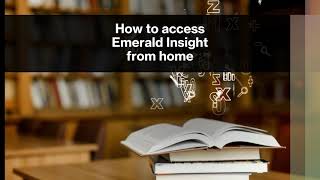 How to access Emerald Insight from home