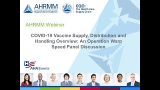 COVID-19 Vaccine Supply, Distribution and Handling Overview An Operation Warp Speed Panel Discussion