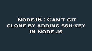 NodeJS : Can