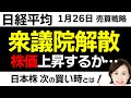 【日経平均チャート分析：1/26】衆議院解散で株価どうなる❓高値更新のシナリオは…📈📉▼【無料メルマガ】日経平均予想