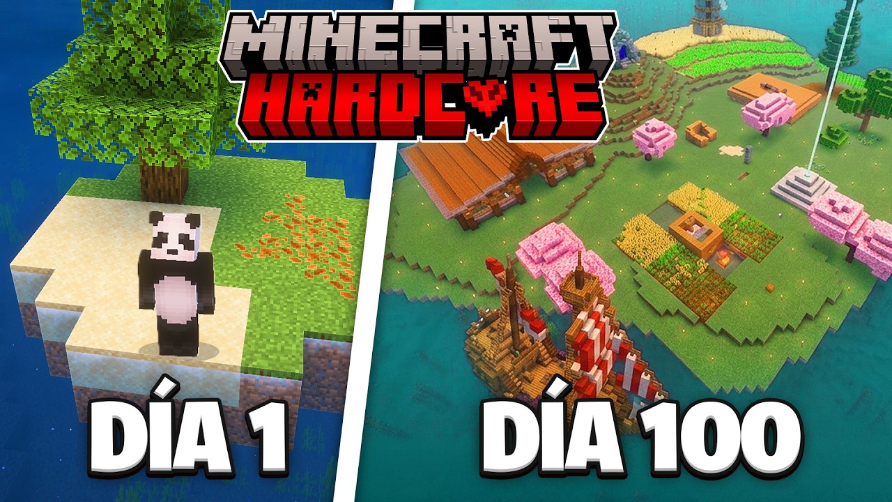 Sobreviví 100 Días en una ISLA DESIERTA en Minecraft Hardcore