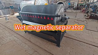 Wet magnetic separator is widely used in iron ore separation, slag processing.