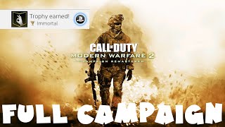 Full Playthrough without Dying or Reloading - Immortal Trophy Guide - Modern Warfare 2 Remastered