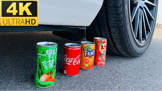 Crushing Crunchy & Soft Things by Car | Experiment Audi vs Coca Cola ,Fanta Collection  | ASMR Video
