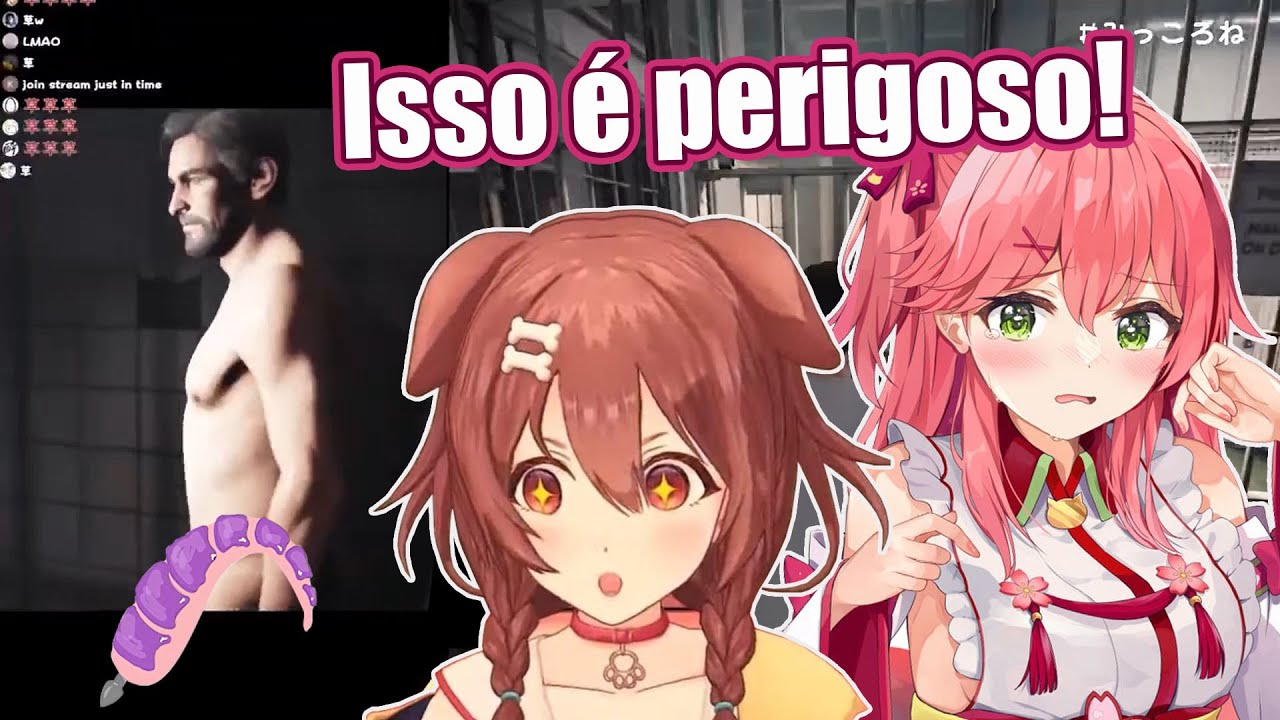 Korone e Miko esquecem de censurar uma cena +18 | Legendado PT/BR