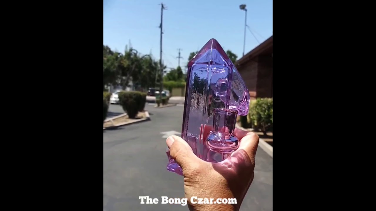 HEADY DAB RIG- CRYSTAL CLUSTER MADE BY DIGGER GLASS