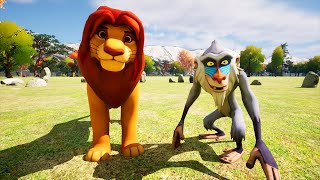 Timon & Pumbaa Versus Rafiki.