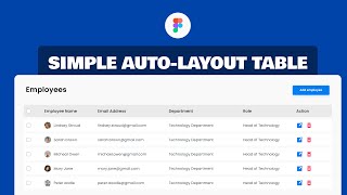 How To Create A Table in Figma Easily With Auto-Layout. Simple Responsive Auto-Layout Table.