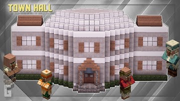 Minecraft: How to Build a TOWN HALL Building!