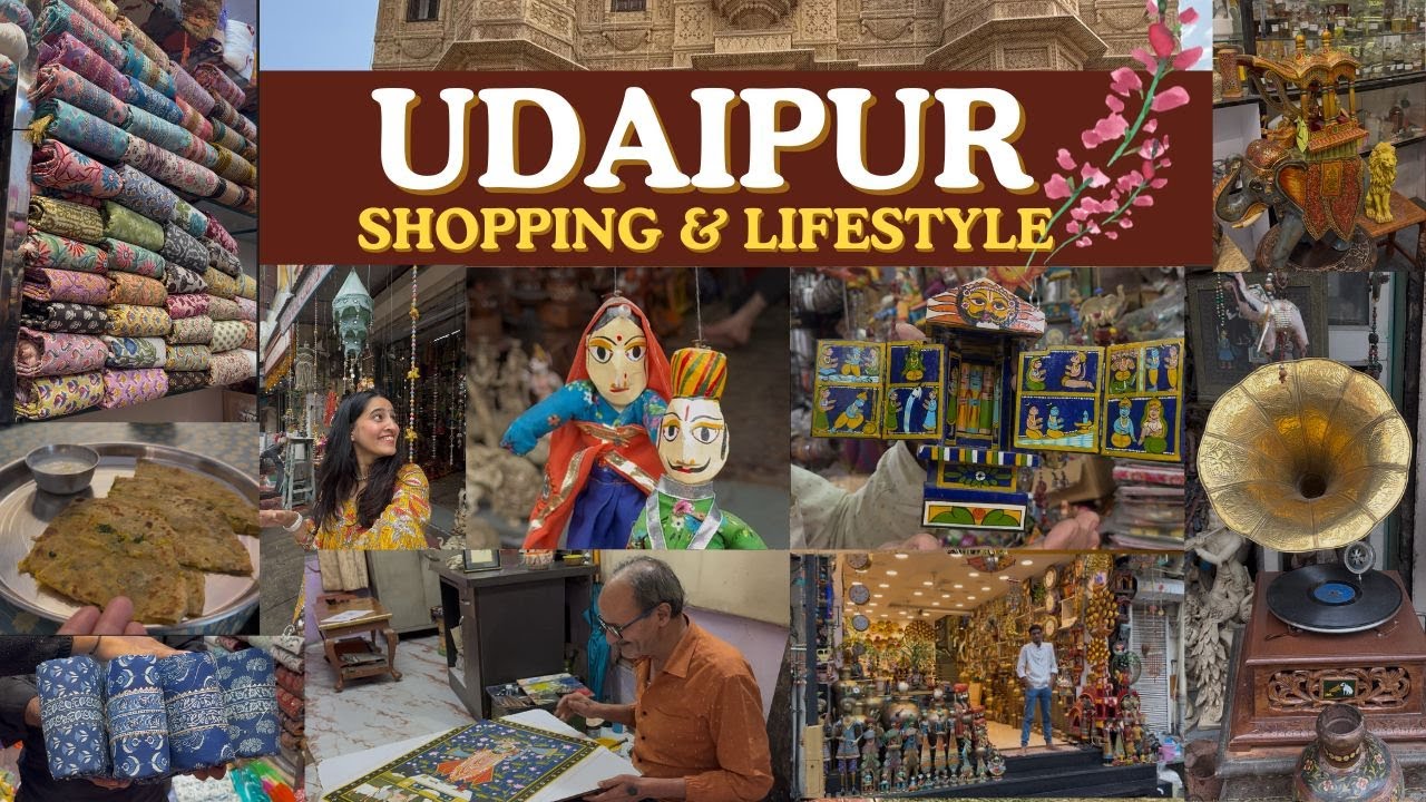 BEST SHOPPING MARKET IN UDAIPUR | SHOPPING & LIFESTYLE VLOG | HANDLOOM SUITS, HANDCRAFTED HOME DECOR