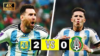 Lionel Messi's Heroic Goal Keeps Argentina Alive in Group Stage And Enzo's Screamer Goal ! 