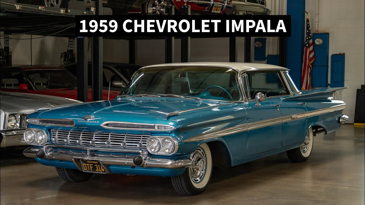 1959 CHEVROLET IMPALA FLAT TOP 348 c.i. Tri Power V8 arrives at