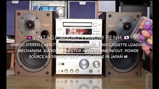 ONKYO STEREO CASSETTE TAPE DECK MODEL K-505 /  CASSETTE LOADING MECHANISM.Made in Japan 