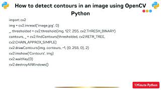 How to detect contours in an image using OpenCV Python