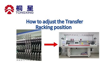 How to adjust transfer position for flat knitting machine
