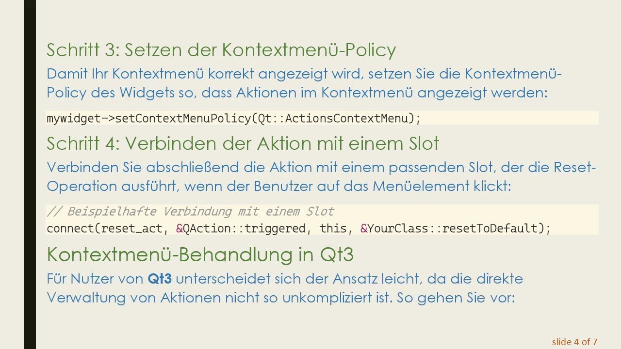 So erstellen Sie ein benutzerdefiniertes Rechtsklick-Menü in Qt Widgets