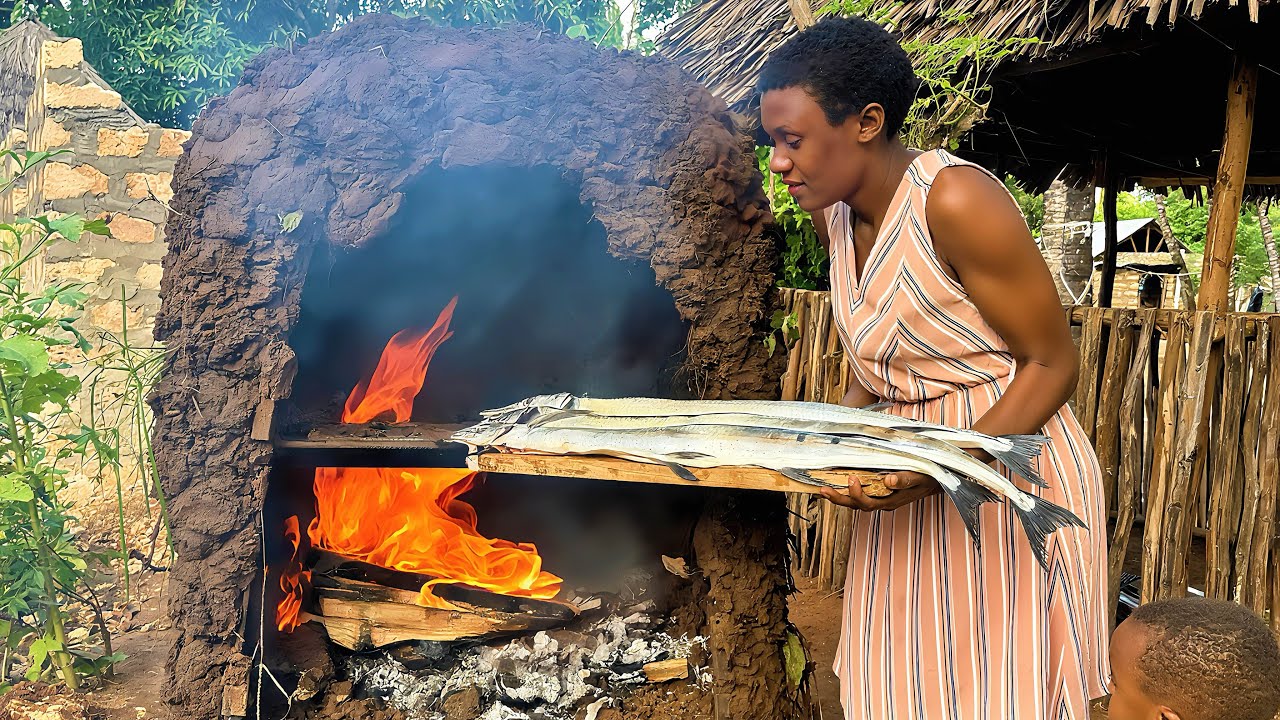 We Built a Clay Oven & Grilled 3 Giant Swordfish from the Indian Ocean!🐟🔥Dream Home Progress Africa🏡
