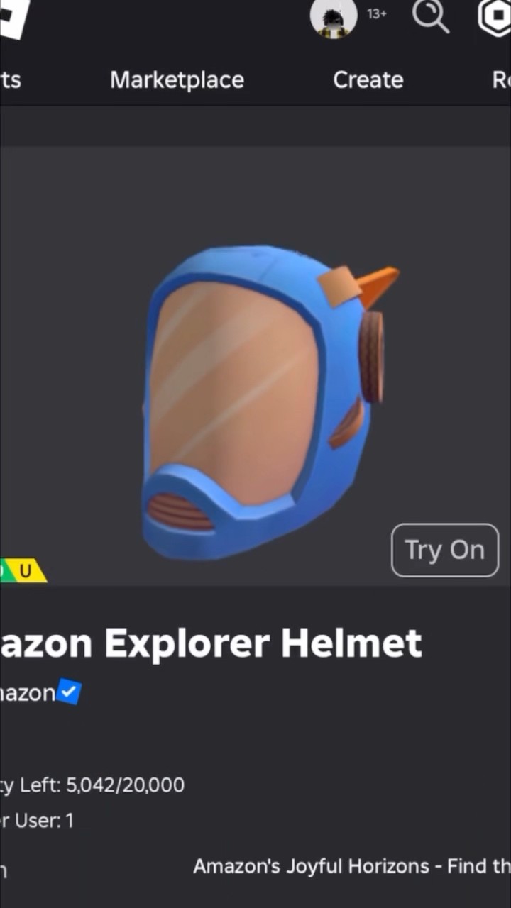 Limited UGC Item How To Get Amazon Explorer Helmet ROBLOX 2024 Oardefault 