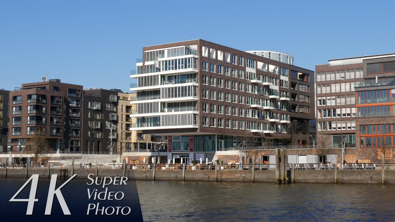 Hamburg, Germany: HafenCity, Grasbrookhafen, Dalmannkai - 4K Super Video Photo