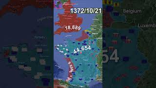 The Hundred Years War Every Day With Units Using Google Earth