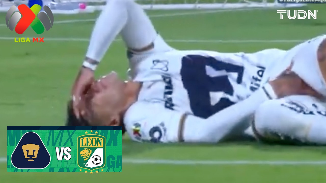 ¡ALARMAS! Chicote se lesiona | Pumas vs León | Liga MX - Jornada 7 Apertura 2026 | TUDN