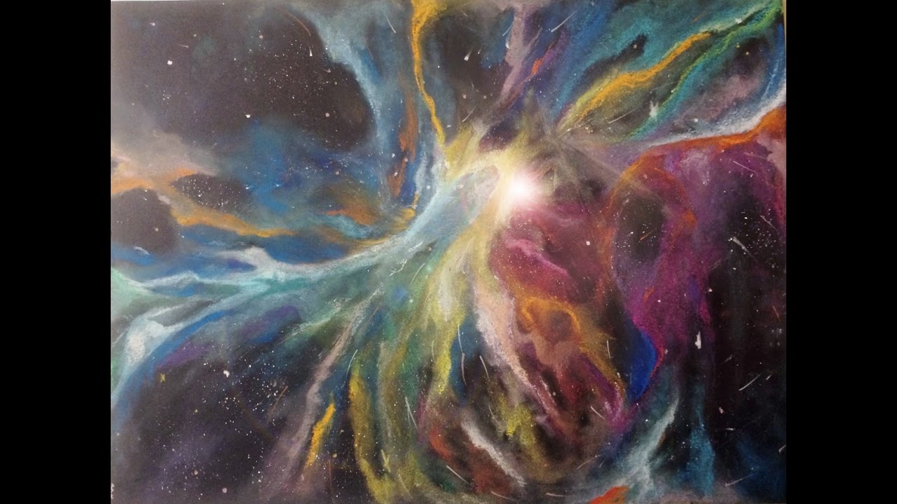 Space Nebula in soft/dry pastel (speed drawing) - YouTube