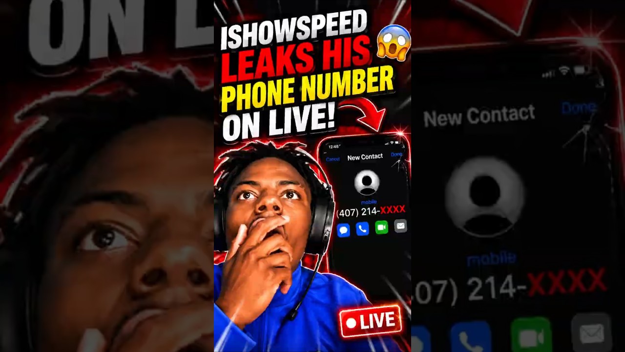 Speed LEAKED his own NUMBER. #ishowspeed #shorts #entertainment
