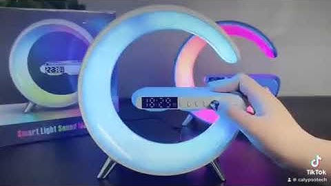 A desk lamp with a super atmosphere. It is both a speaker and a wireless charger #shorts