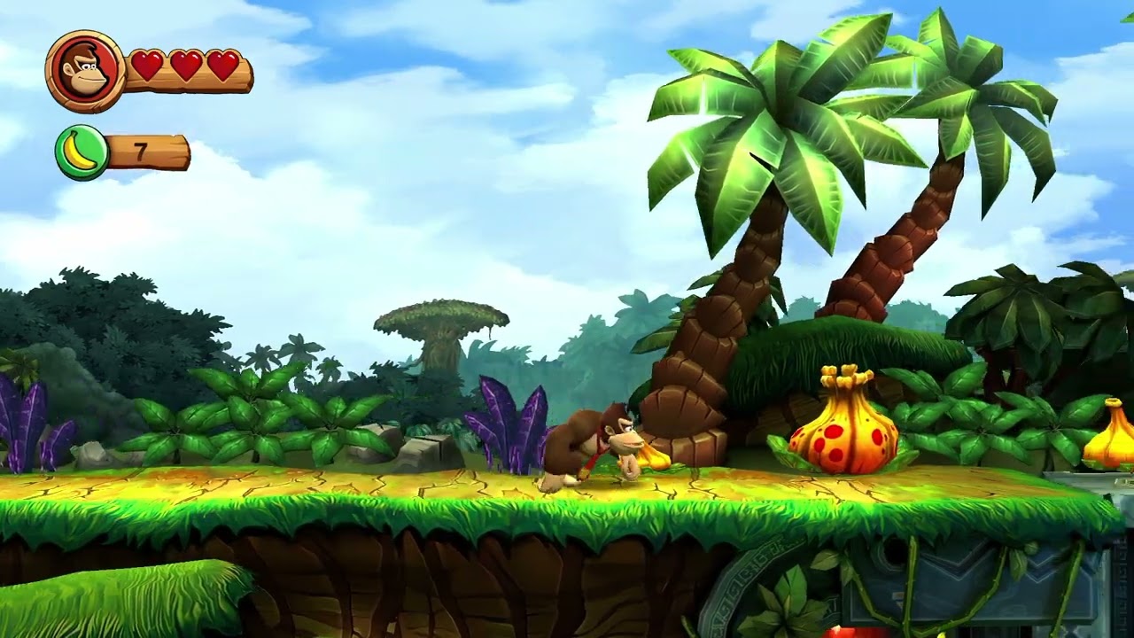 Donkey Kong Country Returns HD - 1-1 Jungle Hijinxs Walkthrough | FULL GAME Gameplay