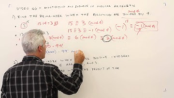 O6--Multiplying and Exponents in Modular Arithmetic