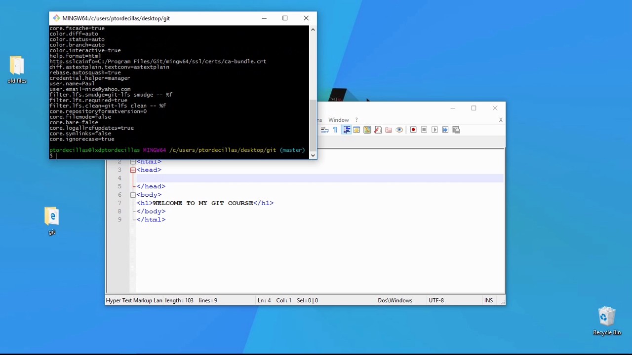 03 - GIT config Global - YouTube