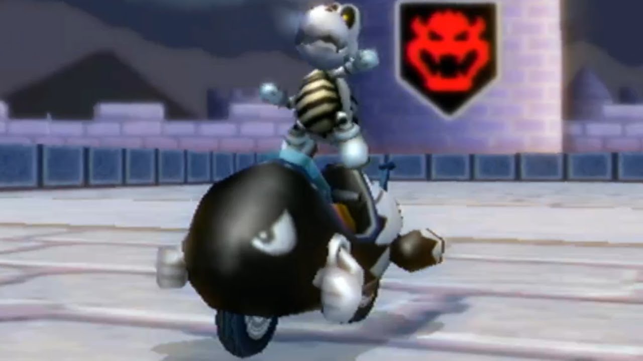 Mario Kart Wii - 150cc VS Races - Dry Bones vs Waluigi vs King Boo vs Mario